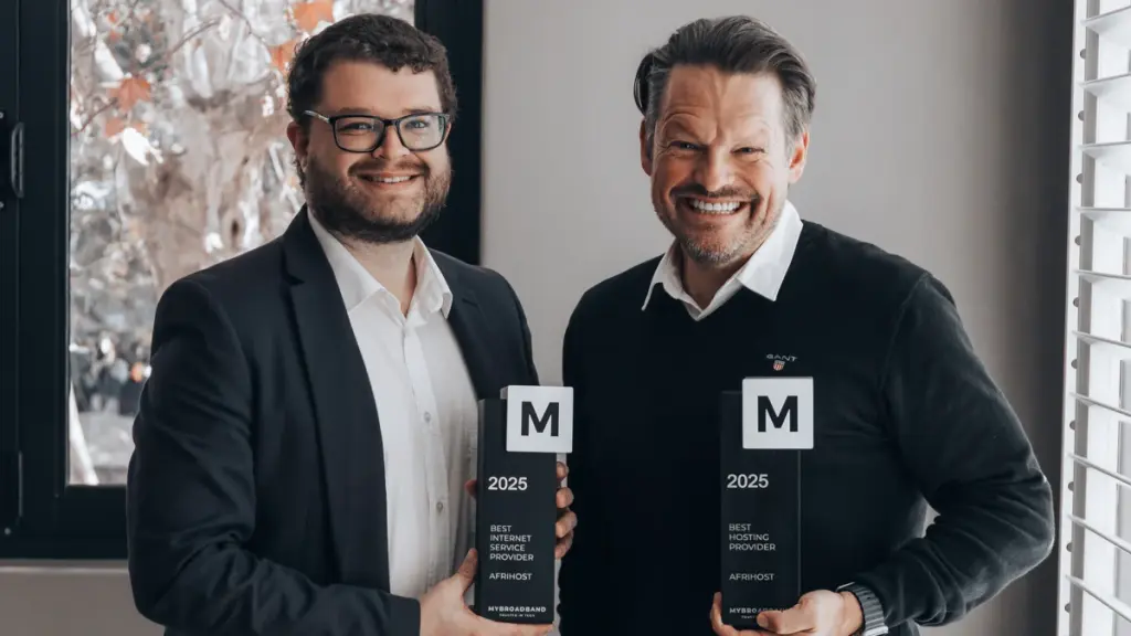 Afrihost receives 2025 MyBroadband Award for Best Hosting Provider