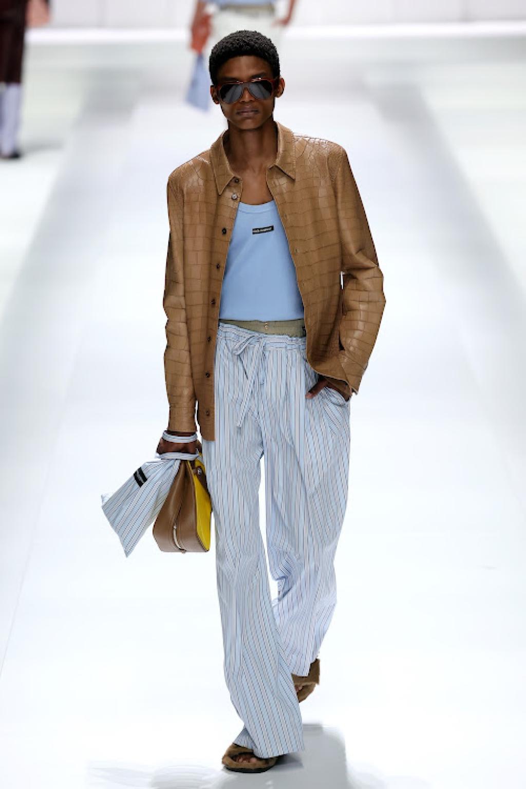 Short shorts, pinstripes, soft hues define gents spring/summer fashion