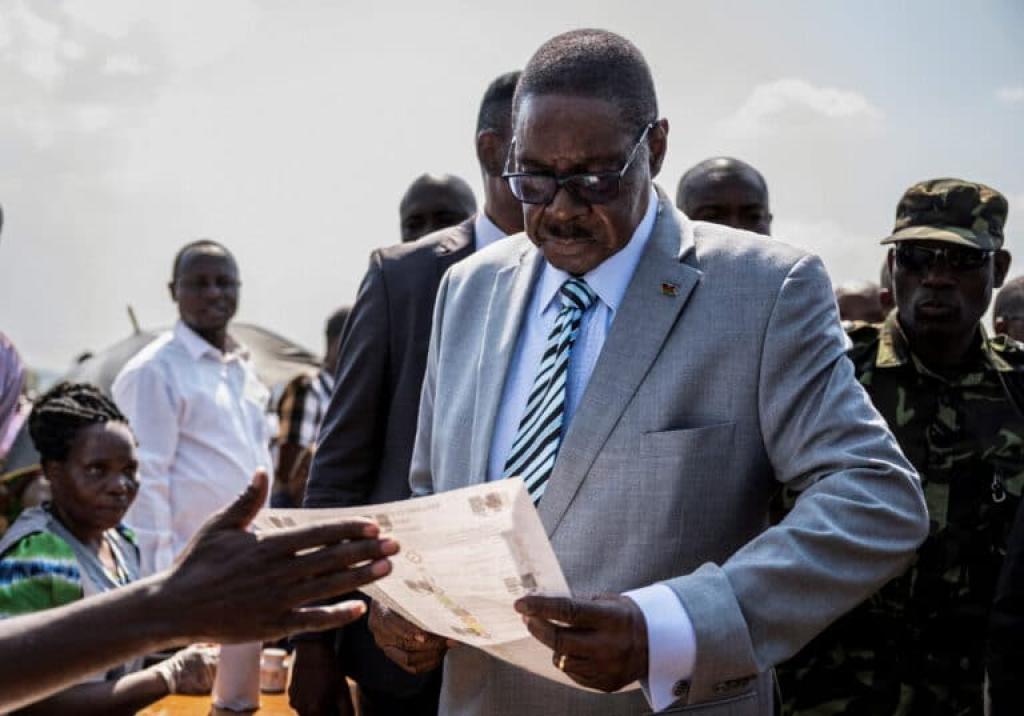 Malawi’s ex-leader Mutharika projected to win election, Times TV reports